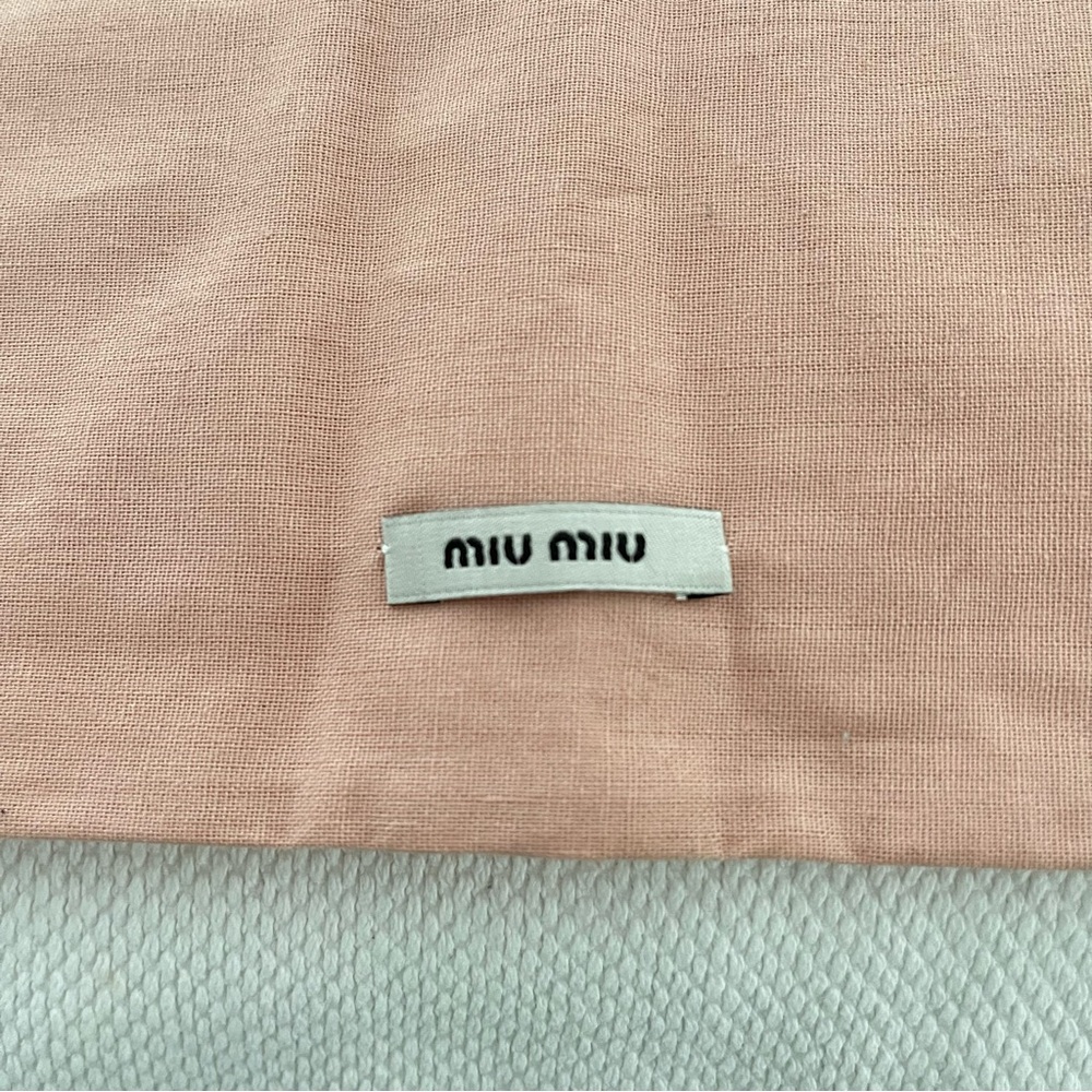 Authentic Miu Miu Dust Bag Pink Drawstring 17.5”X… - image 2